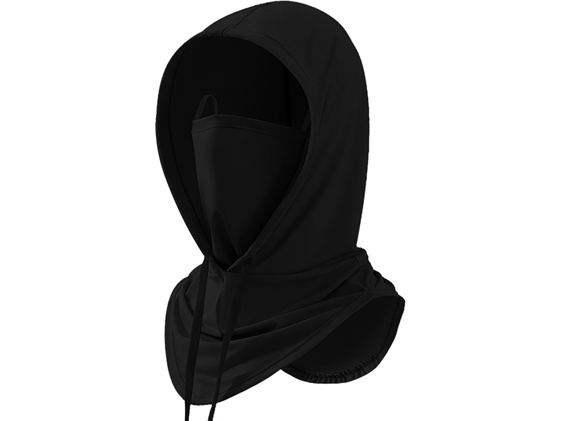 Máscara facial con protección solar integrada, para motociclismo y pesca, color negro CZHHMART