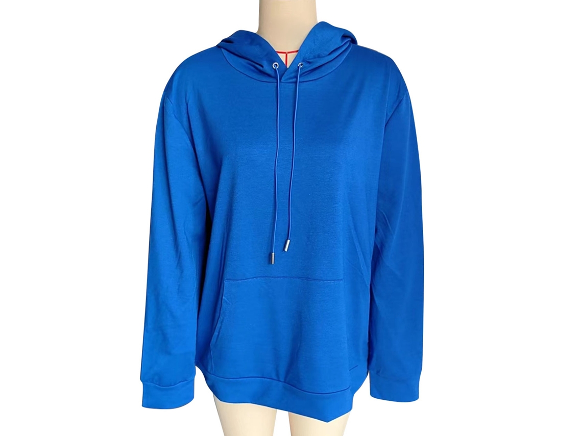 Sudadera Con Capucha De Manga Larga Para Hombre, Elegante, Con Bolsillos, De Punto Informal, Azul, Talla 2xl