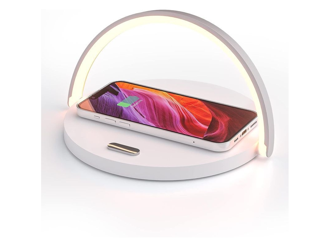 Lámpara De Escritorio Led Con Cargador Inalámbrico 15w, Control Táctil Y 3 Niveles De Brillo