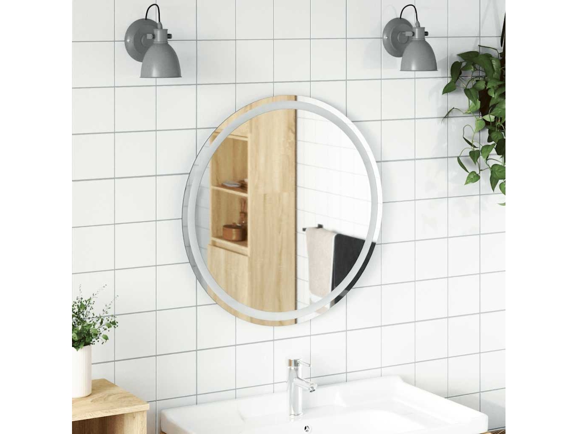 Espejo De Baño Led Redondo 70 Cm