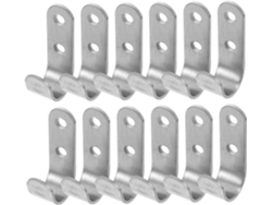 Juego Ganchos Pared Resistencia Soporte Metal Plástico Estable Impermeable Tornillos Paquete 20 Unidades