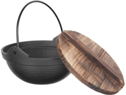 Olla Pequeña De Hierro De 18 Cm Con Tapa, Olla Portátil Para Cocinar Al Aire Libre.
