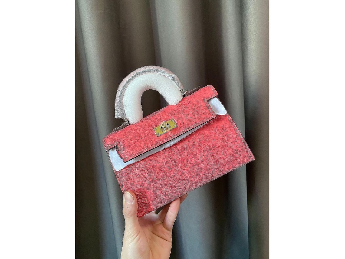 2026-bolso De Cuero Para Mujer Mini Generación Segunda Kelly Bolsa De Hombro Messenger De Cuero Auténtico