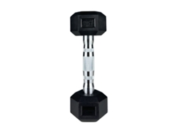 Mancuerna Hexagonal 2,5kg – About Fit – Musculación, Entrenamiento Funcional, Goma Antideslizante – Negro