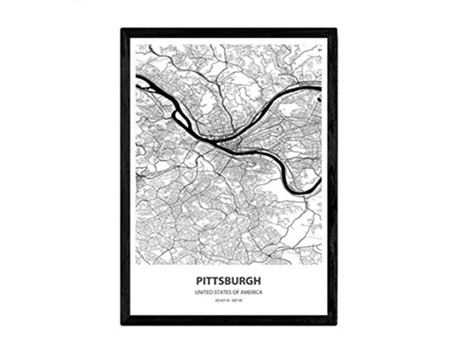 Poster NACNIC Mapa de Pittsburgh USA (A3)