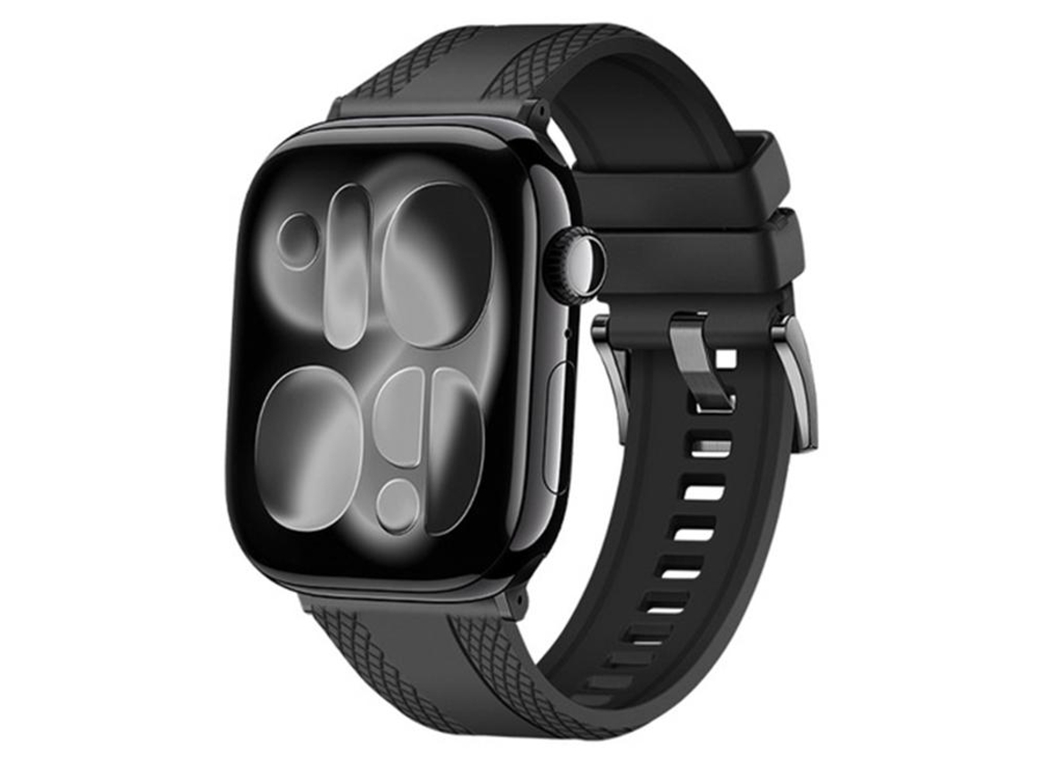 Correa para Apple Watch de 42/41/40/38 mm - Caucho de fluorocarbono con textura de diamante en ambos lados