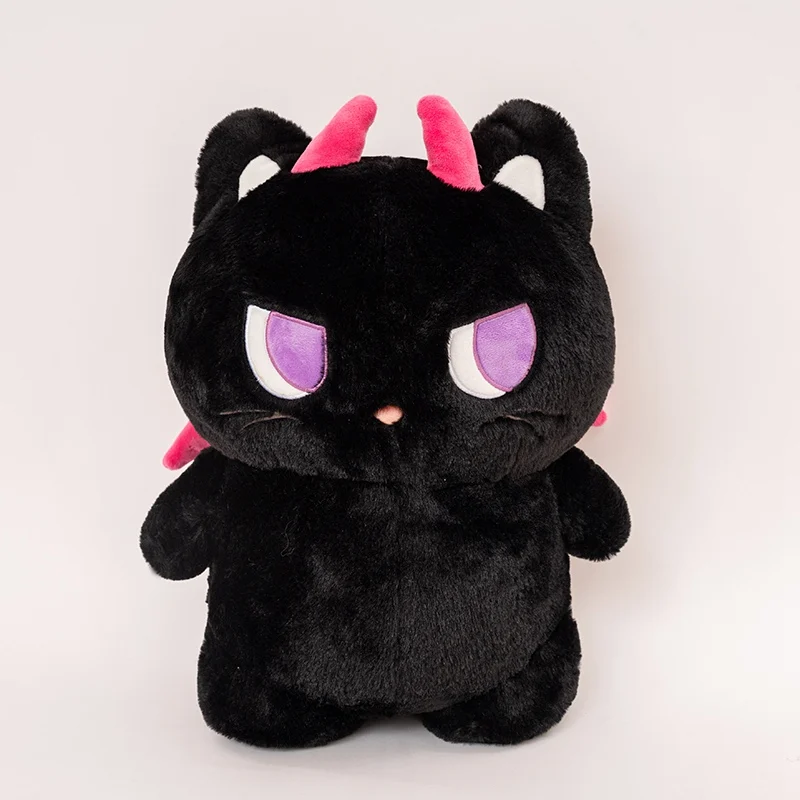 (preto, 35cm) Brinquedo De Pelúcia Fofo De Anjo, Demônio E Monstro De Desenho Animado Anime