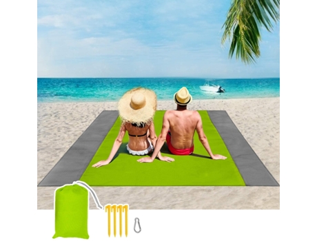 Esterilla de playa Manta de picnic 210 X 200 CM Manta de picnic, Esterilla de picnic Manta de playa Manta de picnic con 4 fijos, Camping, Senderism...