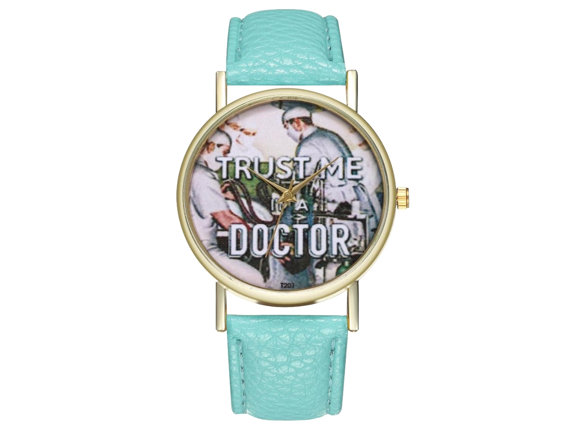 Reloj De Pulsera Unisex Zhoulianfa Con Correa De Pu De Grado Médico, Esfera Redonda Y Movimiento De Cuarzo (verde Menta).