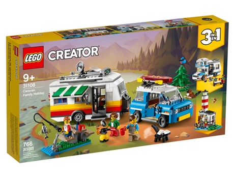 LEGO Creator 3 en 1: Vacaciones Familiares En Una Caravana (Edad Mínima: ‍9 - 766 Piezas)