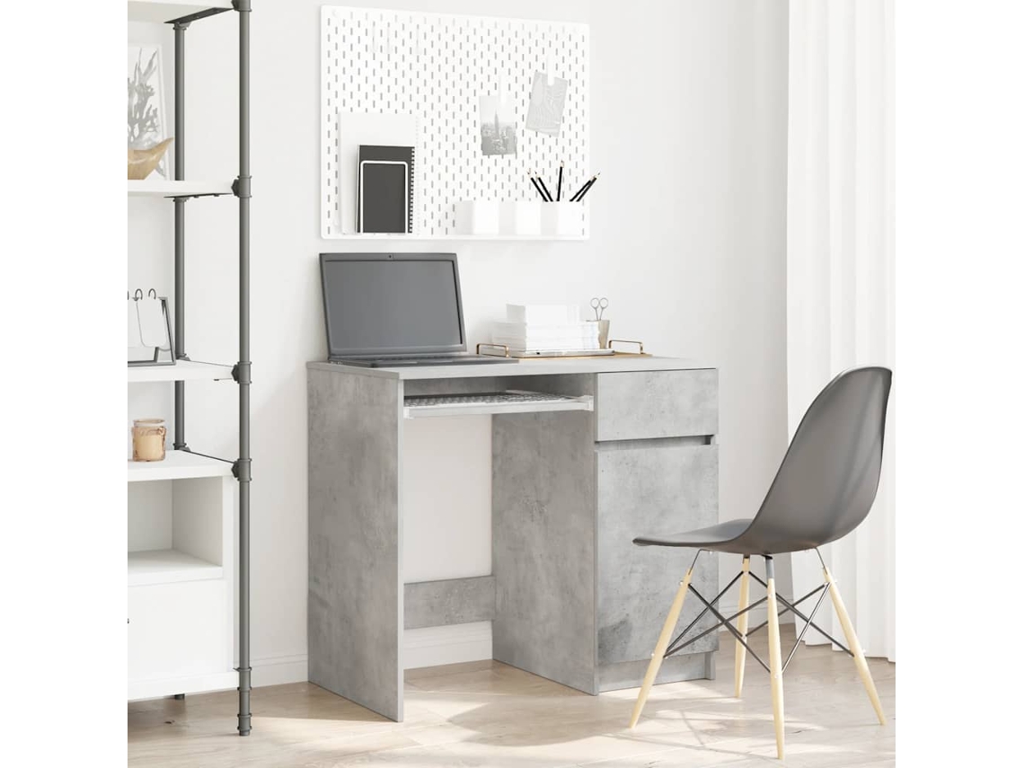 Escritorio | Mesa | Escritorio 86x49x76 cm Derivados de madera Cemento gris