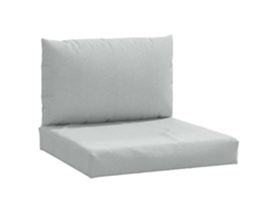 Conjunto 2 Cojines para sofá de palets VIDAXL tela gris claro melange