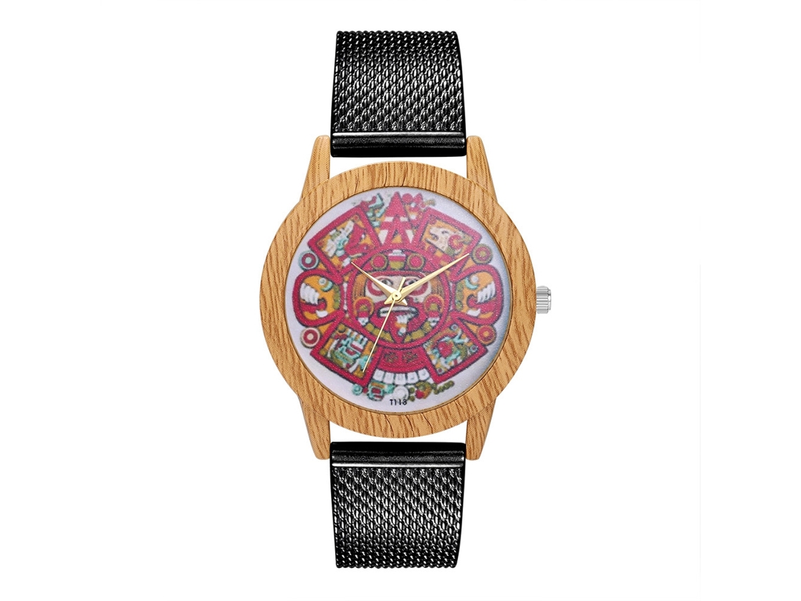 Reloj De Cuarzo Con Correa De Silicona Unisex Moda Dial Redondo Pulsera (negro)