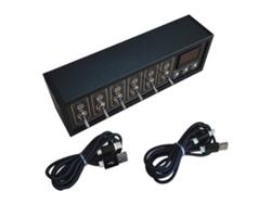 Hub Usb Modular Premium Con Control Por Voz, Interruptor Independiente, Pantalla Oled Y Transferencia De Datos