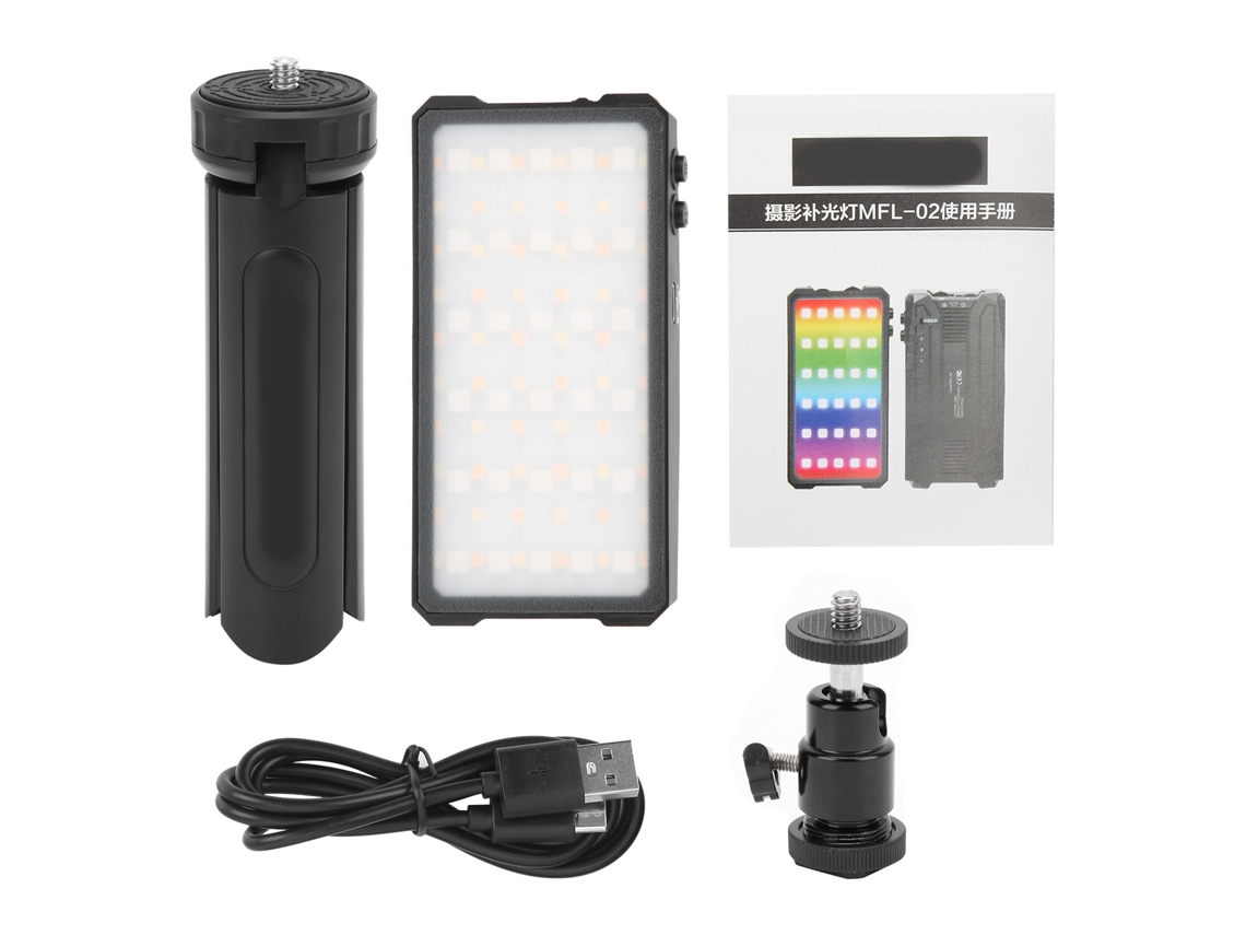 2026-luz De Video Rgb Led Mfl‑02 5w 3000k‑6500k Cri 95+ Para Streaming En Vivo