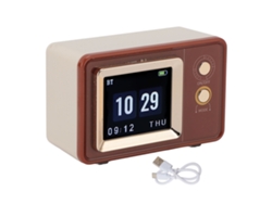 Altavoz Bluetooth Portátil Retro Con Pantalla De Letras, Efecto Estéreo Y Doble Interconexión.