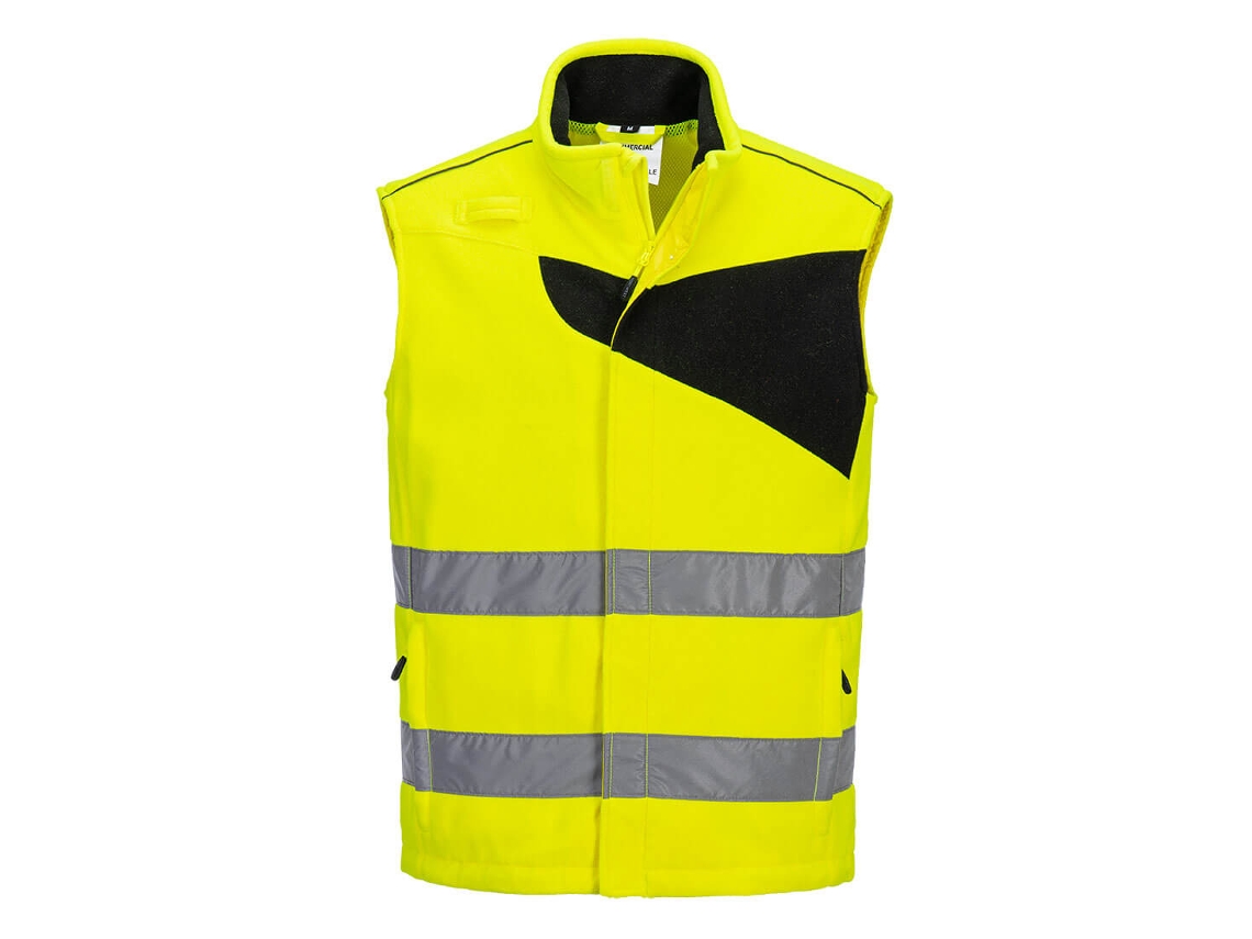 Chaleco térmico Portwest Pw2 Hi Vis Fleece / Naranja Negro / S