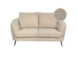 Sofá 2 Plazas Beliani Kjaer De Bouclé Crema 155x100x100
