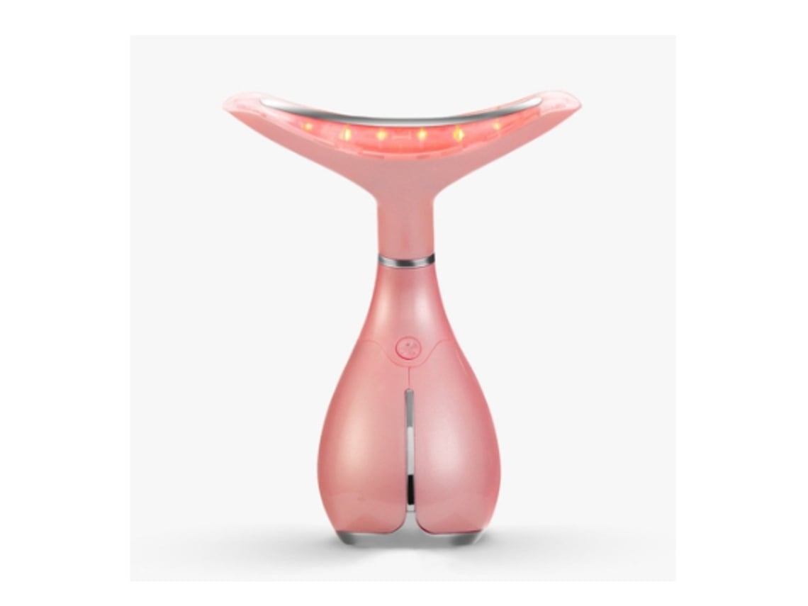 Masajeador Facial y Masajeador de Cuello para el Cuidado de la Piel con 45 Calor 5 y 3 Modos Recargable para Mujer y Hombrerosa YEMAESRE