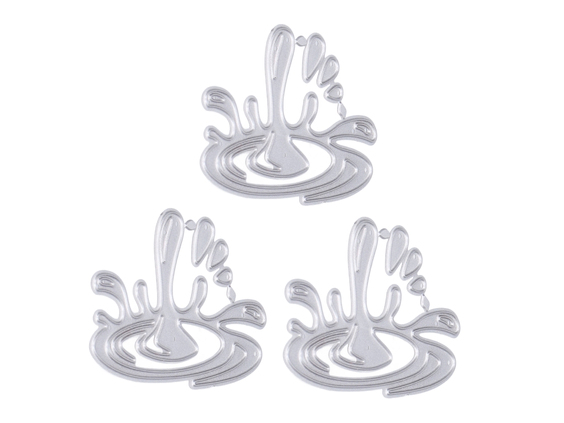 3 Piezas Die Cuts Para Scrapbooking Gotas De Agua Acero Carbono Alta Durabilidad Plantillas De Embossing Para Tarjetas Y Scrapbooking