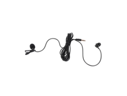 Mini Micrófono De Clip E1 Negro Con Auricular Para Teléfono Móvil, Streaming, Grabación Y Entrevistas.