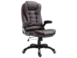 Silla De Oficina De Cuero Sintético Marrón