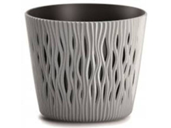 Maceta PROSPERPLAST Sandy Round (Gris - 26.2 x 26.2 x 22.2 cm)