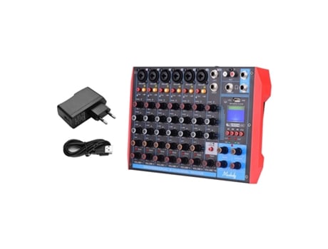 Mesa de mezclas GOEIK +48V Phantom Power (8 Canales - Bluetooth - USB - MP3)