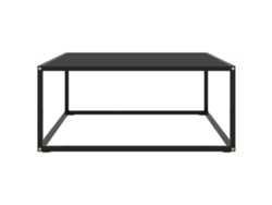 Mesa de Centro de Apoyo 80X80X35 Cm Vidrio Negro Lovely Home