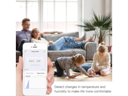 2026-sensor Inteligente De Temperatura Y Humedad Wifi Zigbee Con Datos Históricos 30 Días Compatible Con Alexa
