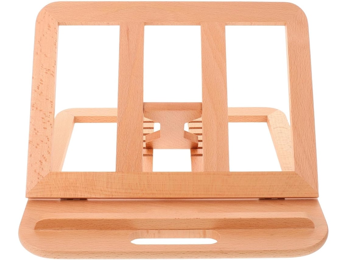 Soporte Ventilado De Madera Para Portátiles De Hasta 16 Pulgadas, Elevador Ajustable (6 Ajustes De Altura).