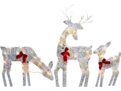 Decoración Iluminada De Ciervos Para Granja, Ciervo Navideño Iluminado - Ciervo Iluminado Para Uso Exterior, Hierro