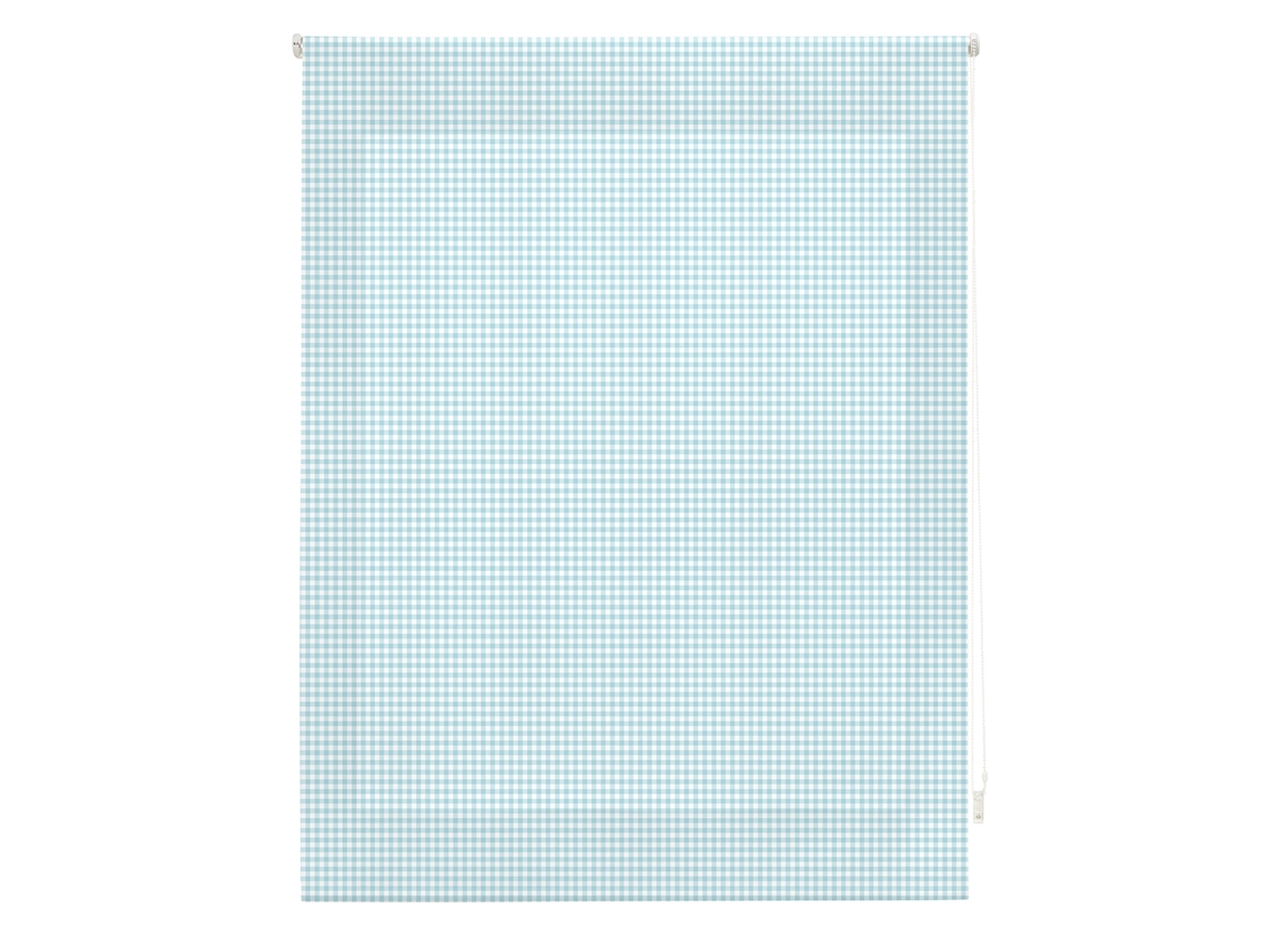 Estor Enrollable HAPPYSTOR Vichy Estampado Digital Fantasia Turquesa 170x250 cm