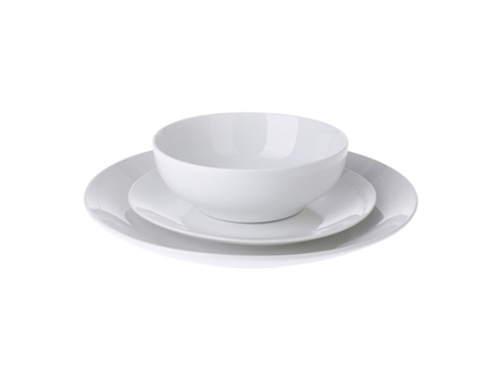 Set De Vajilla Porcelana Blanco 12 Piezas