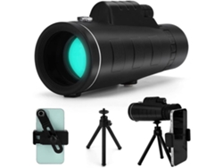 Monocular impermeable de alta potencia HD 40x60 con soporte para teléfono inteligente y trípode Monocular impermeable para observación de aves