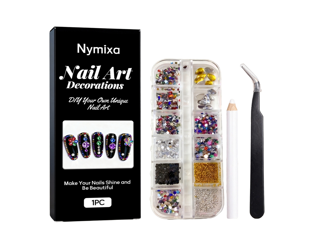 Accesorios para uñas con diamantes brillantes