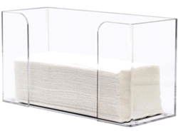 Dispensador versátil de toallas de papel acrílico, diseño transparente y compacto para cocinas comerciales, restaurantes, clubes, oficinas y salas de reuniones.