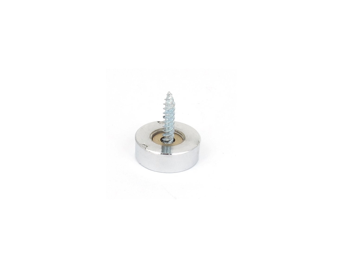 Espejo Decorativo De Metal Para Mesa Té Cristal 19 Mm X 7 Con Tornillos Y Clavos En Tono Plateado