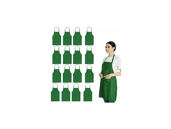 Delantales Verdes A Granel Para Fiestas En La Cocina, Ligeros, Duraderos Y Cómodos, Con 2 Bolsillos Delanteros Para Guardarlos Fácilmente, Perfectos