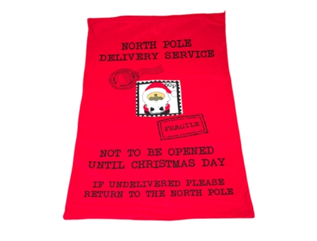 Adorno de Navidad TIENDA EURASIA Bolsa Decoracion North Tecido Rojo (90x60cm)