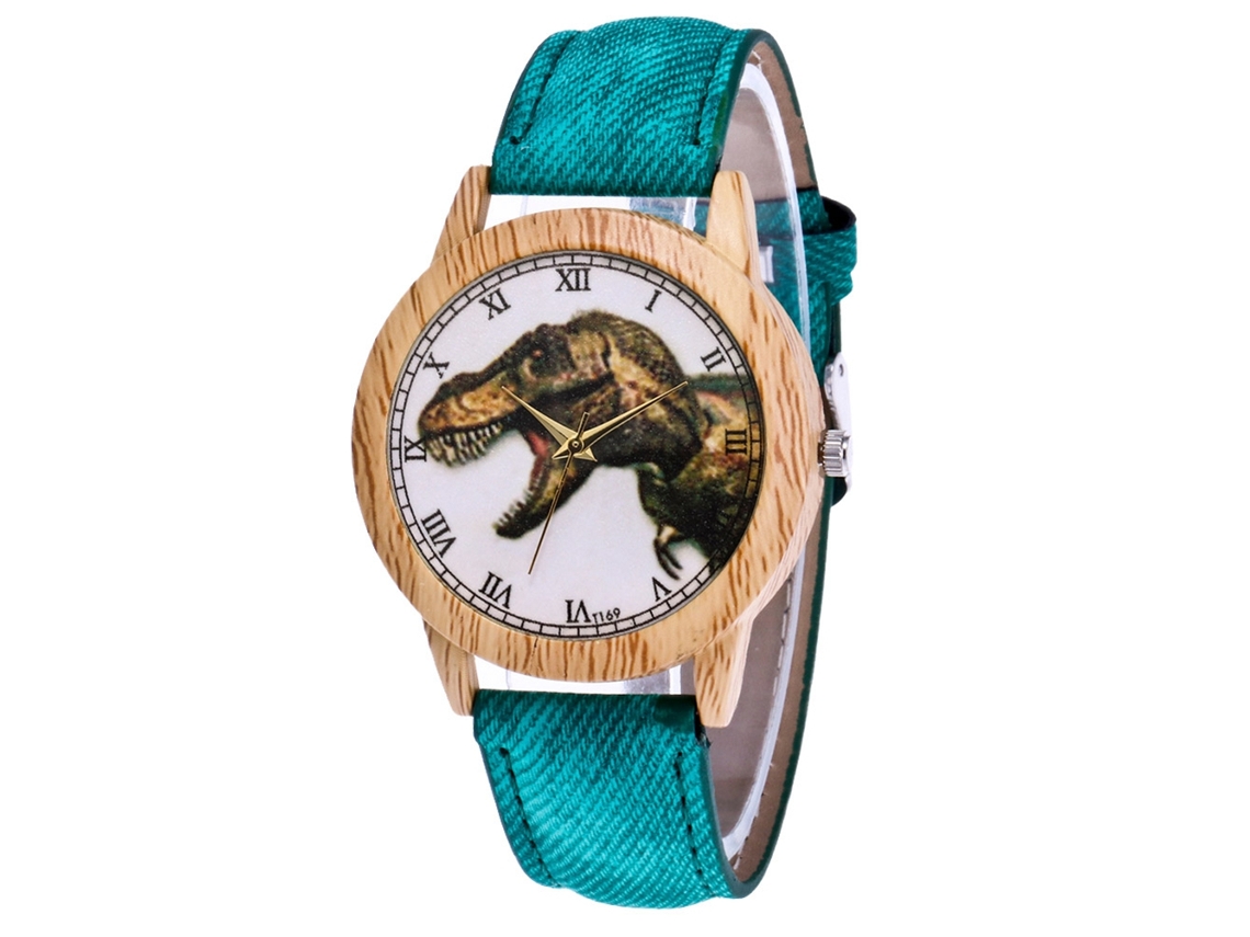 Reloj De Pulsera De Cuarzo Informal Con Correa De Cuero Verde Para Hombre Y Mujer.