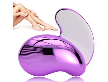 Borrador depilatorio de cristal para hombres y mujeres, herramienta de depilación mágica sin dolor reutilizable (púrpura) ENZONS