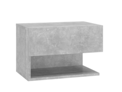 Mesa de Cabeceira LOVELY HOME Mesinha Montagem na Parede Cinzento Cimento