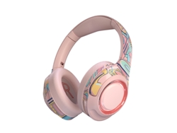 Auriculares Estéreo Inalámbricos (rosas) Con Micrófono Y Cable.