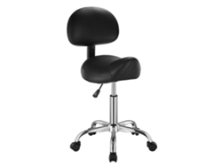 Taburete ergonómico profesional con respaldo ajustable y ruedas de 360° Tekmaquinas