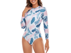 Traje de baño deportivo de manga larga para mujer para surf
