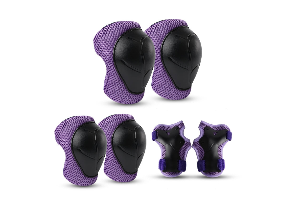 Skate equilíbrio bicicleta patinação conjunto de proteção DIGITALLAB S (22,5-37,5 Kg, Morado)