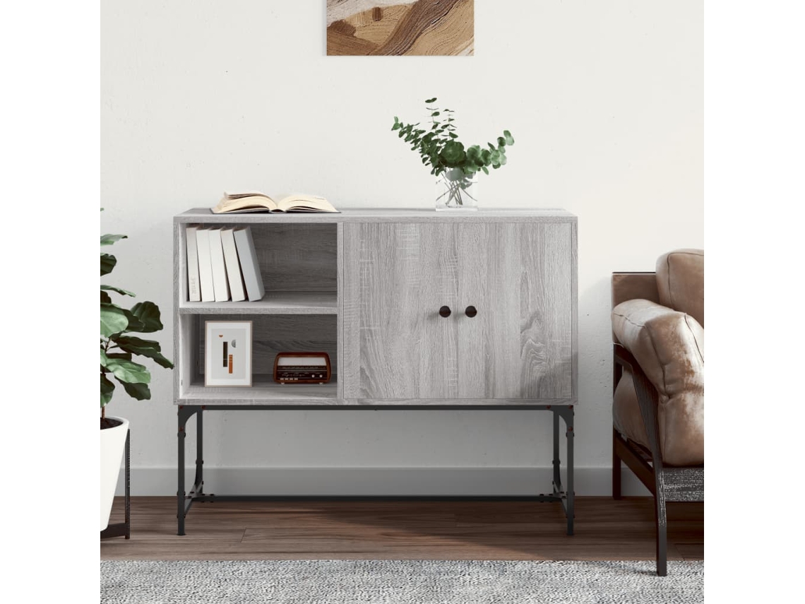 Aparador De Madera De Ingeniería Gris Sonoma 100x40x79,5 Cm