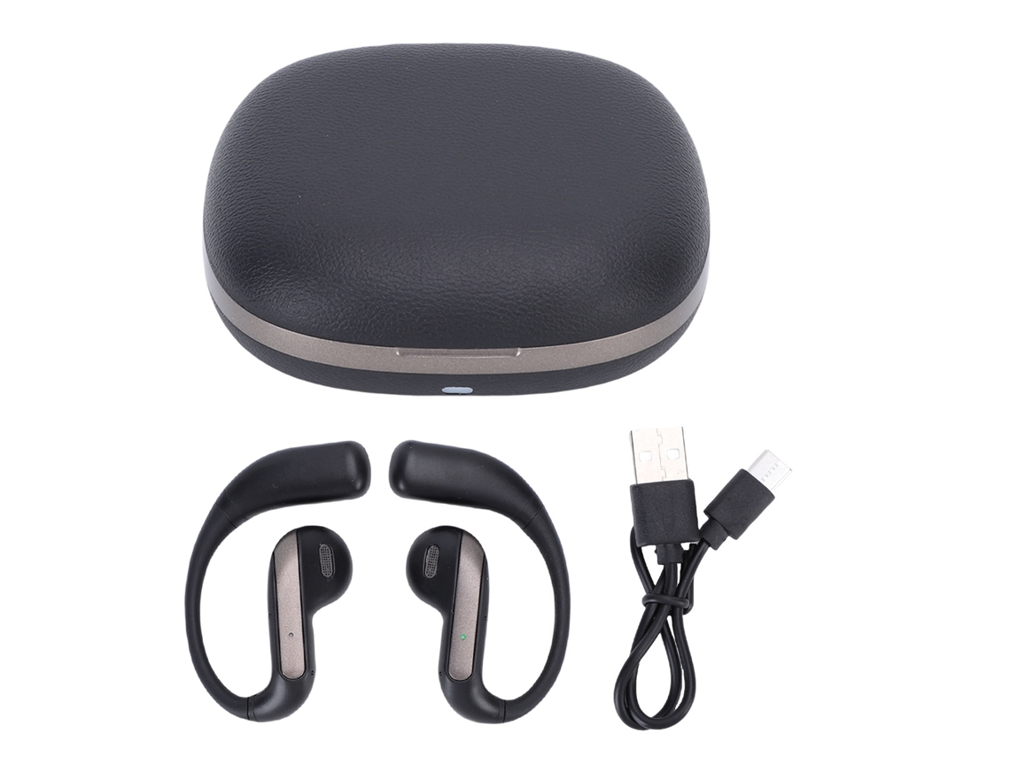 Auriculares Bluetooth Inalámbricos Con Gancho Para Oreja, Ligeros, Ocultación De Ruido, Color Negro