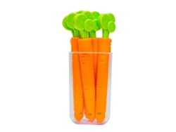 5 Ganchos Reutilizables Con Forma De Zanahoria Para Sellar Alimentos Con Caja De Almacenamiento Magnética Para La Cocina.
